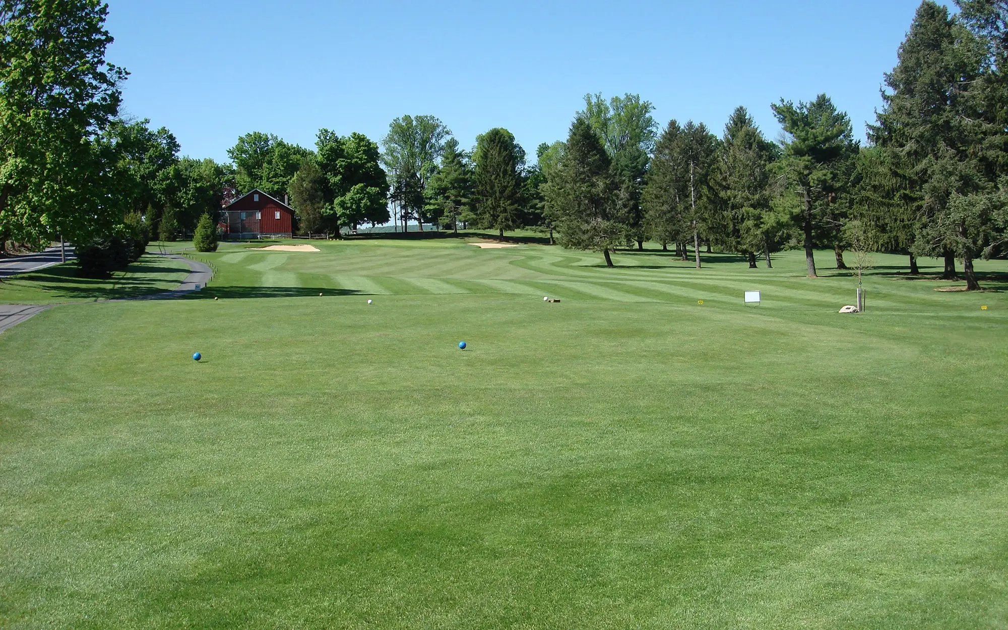 View of golf course green